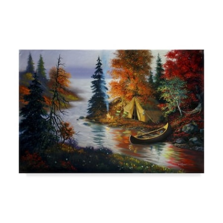 D. Rusty Rust 'Tent Canoe' Canvas Art,30x47